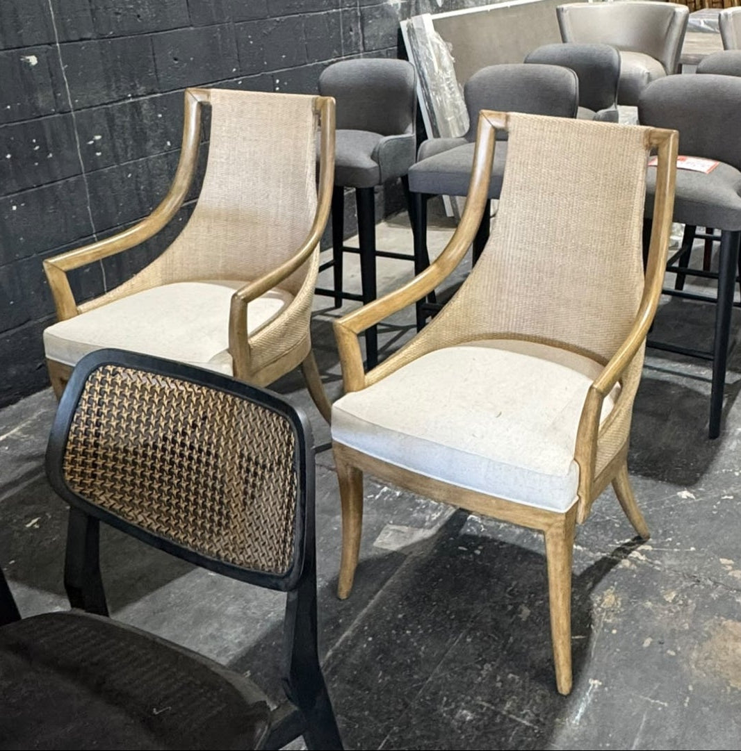 CURVED RATTAN CHAIR