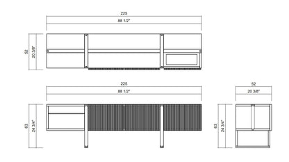 PARALELA TV UNIT 3 DOORS