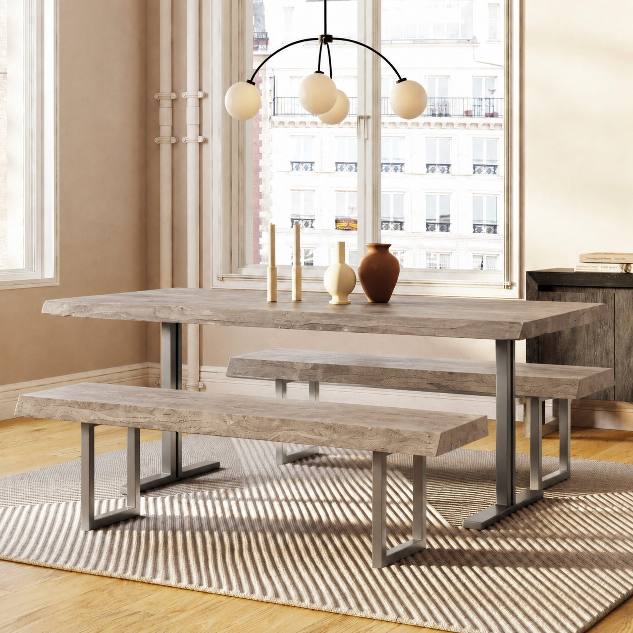 BROOKS DINING TABLE - T BASE