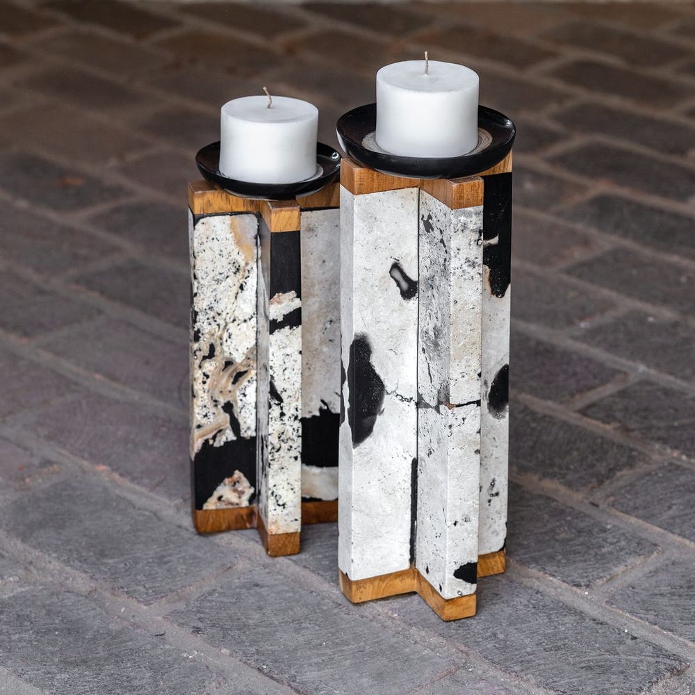ILLINI CANDLEHOLDERS SET