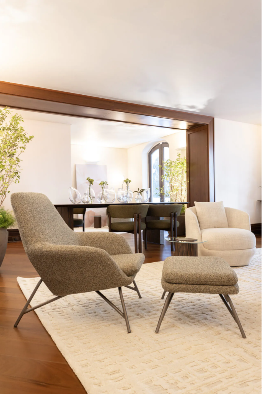 NEW ASIA ARMCHAIR &amp; OTTOMAN