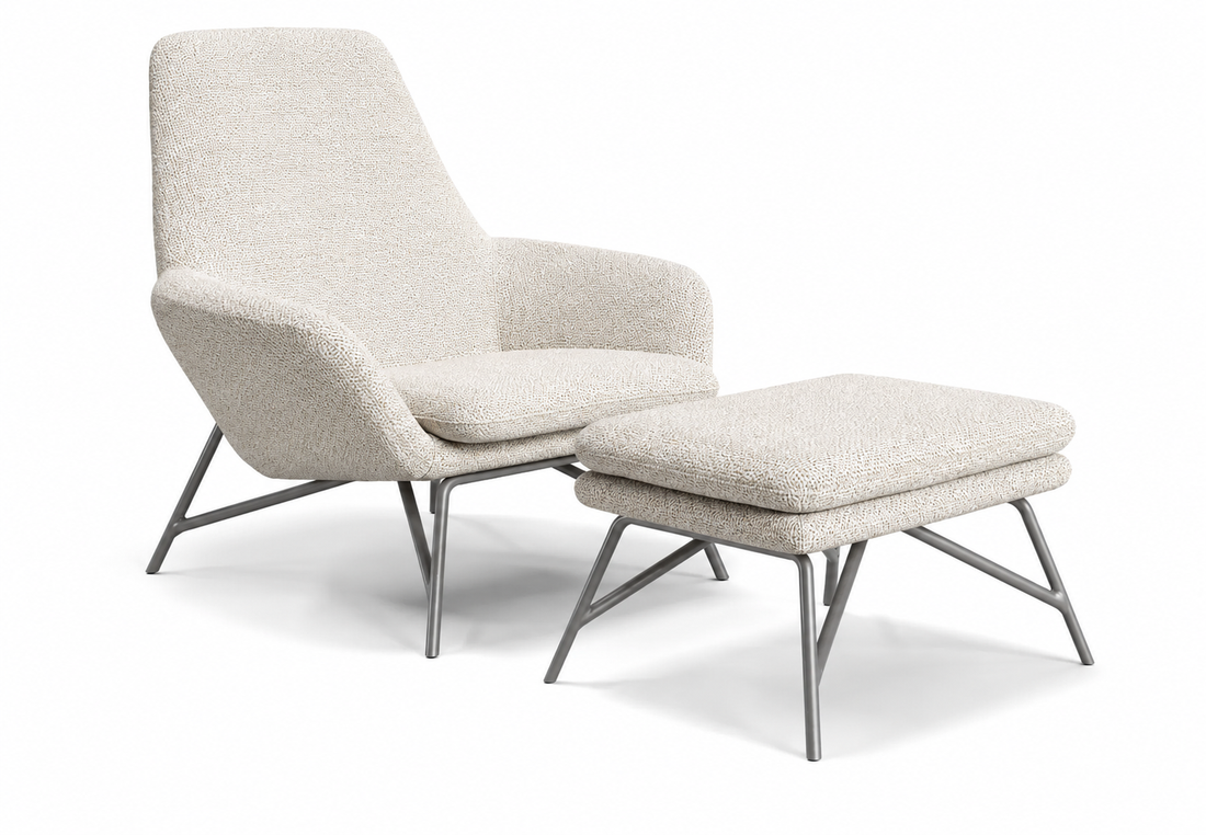 NEW ASIA ARMCHAIR &amp; OTTOMAN