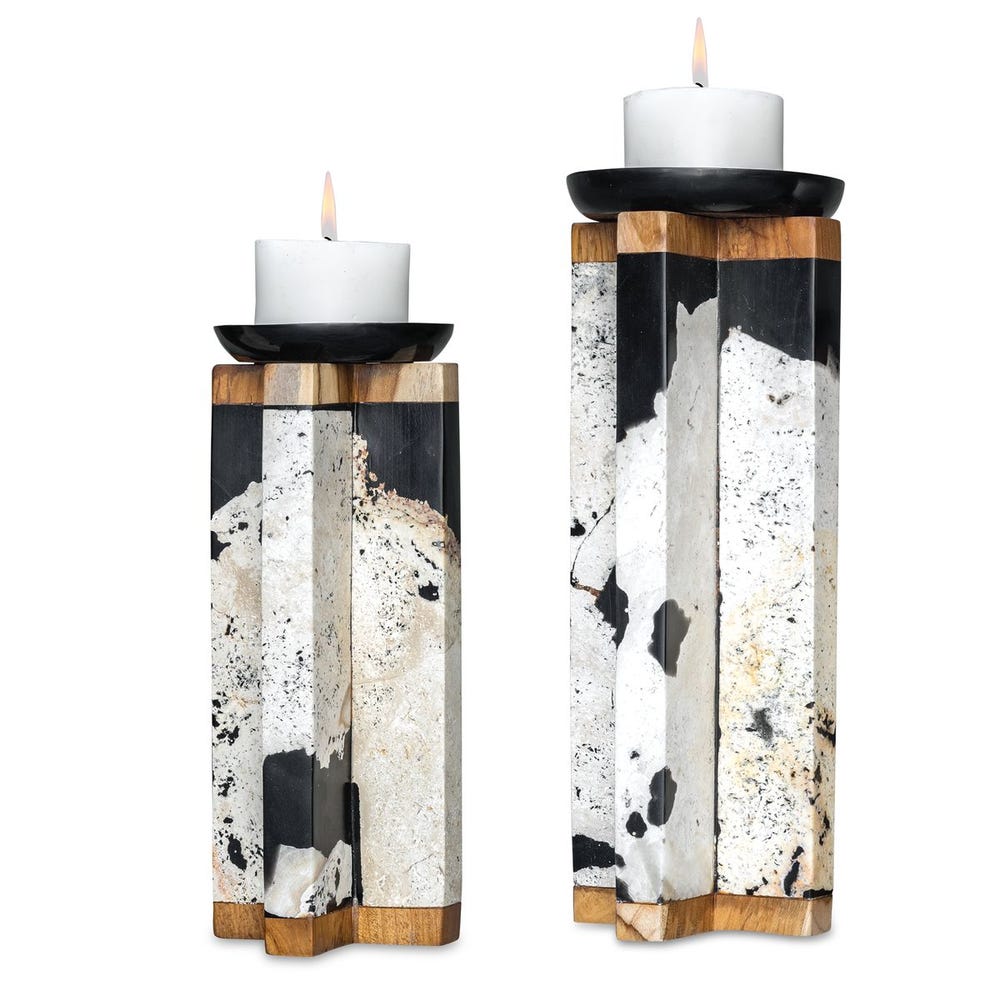 ILLINI CANDLEHOLDERS SET
