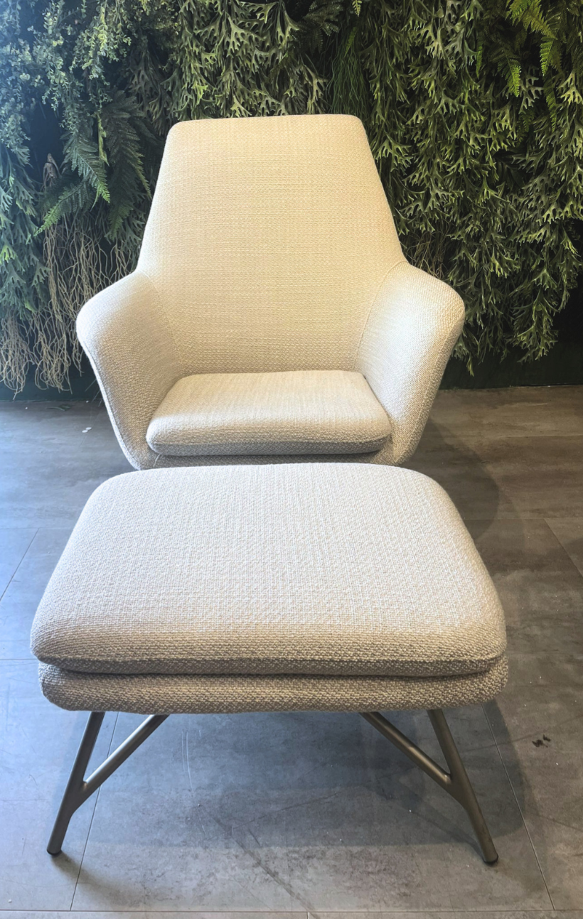 NEW ASIA ARMCHAIR &amp; OTTOMAN