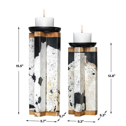 ILLINI CANDLEHOLDERS SET
